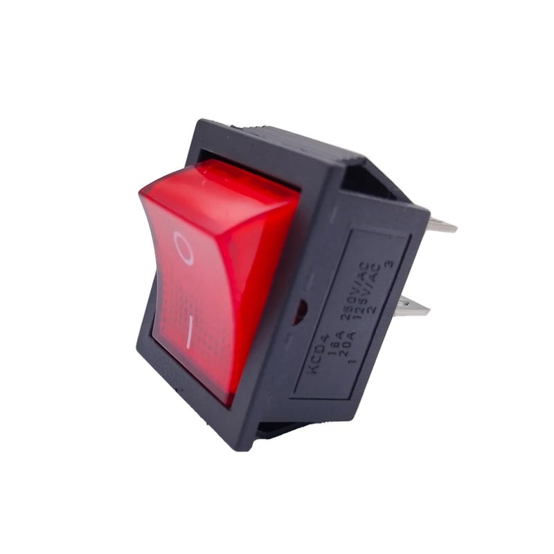 Uiivup 1Pcs KCD4-16A/250V 20A/125V AC on/Off Switch，Red Light 4 Pin Rocker Switch,Suitable for Water dispensers, Motorcycle Lights, Toy Cars, Treadmills, Electronic Device Power switches,ect - Image 1